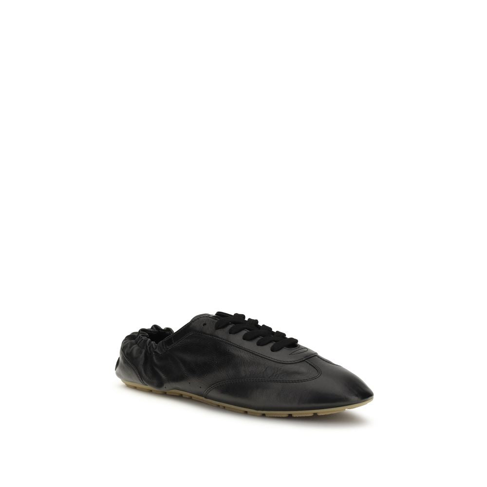 Saint Laurent Calf Leather Low-Top Sneakers in Black