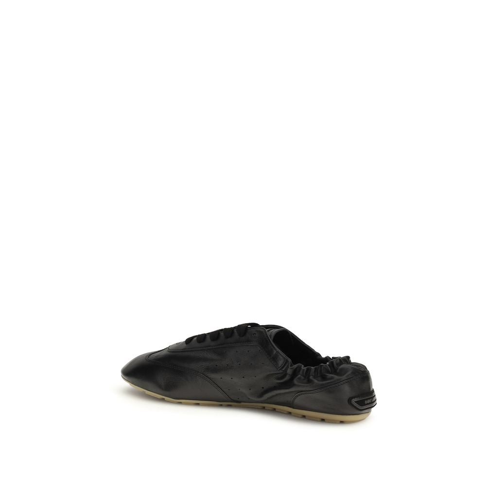 Saint Laurent Calf Leather Low-Top Sneakers in Black