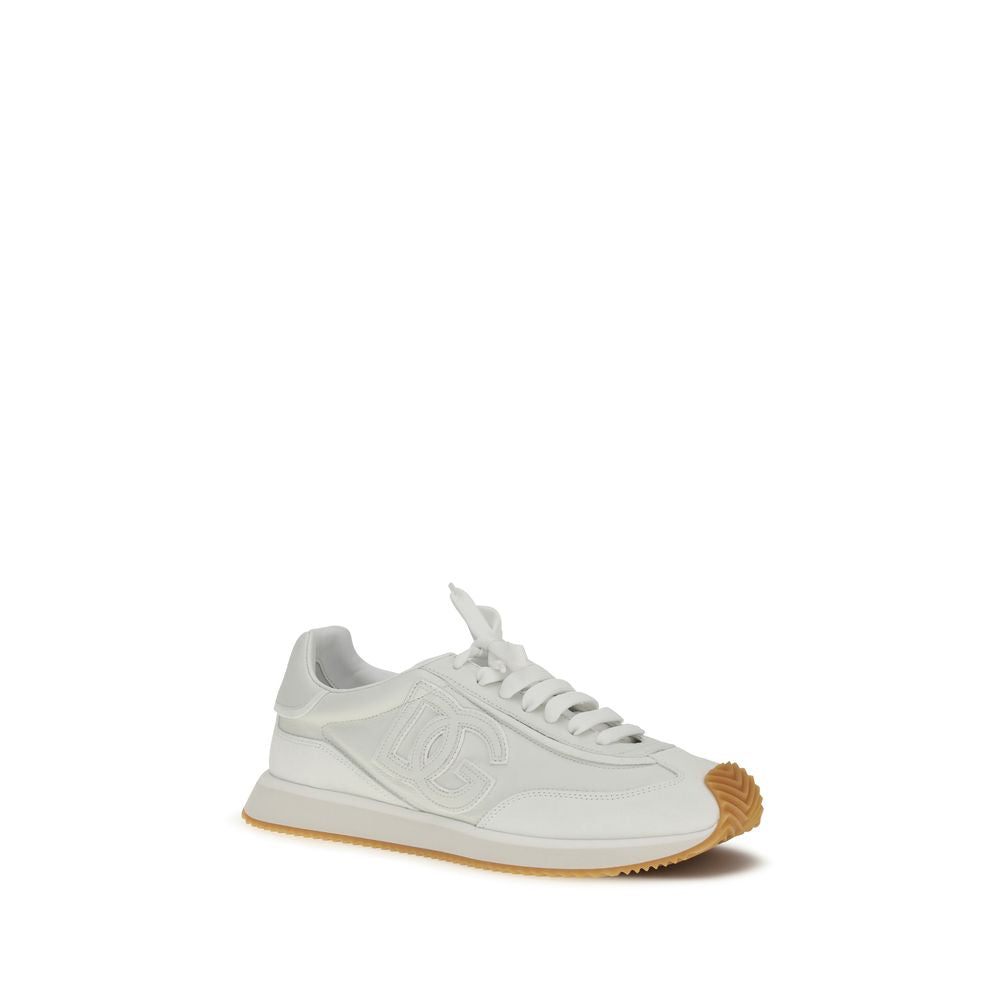 Dolce & Gabbana Calf Leather Sneakers in White