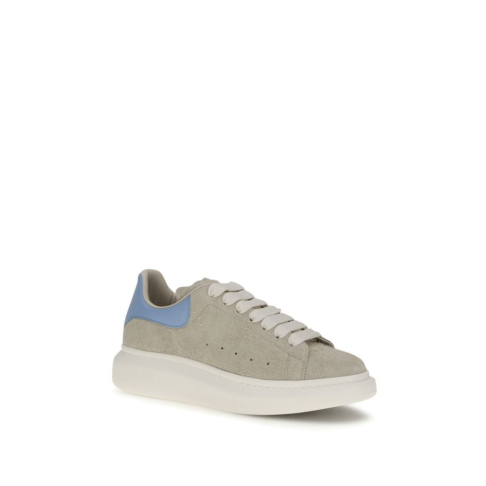 Alexander McQueen Calf Leather Oversized Sneakers in Beige