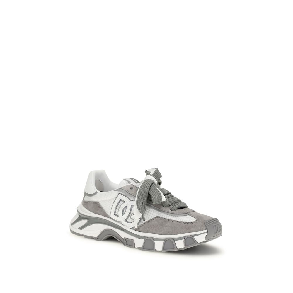 Dolce & Gabbana Calf Leather Sneakers in Gray