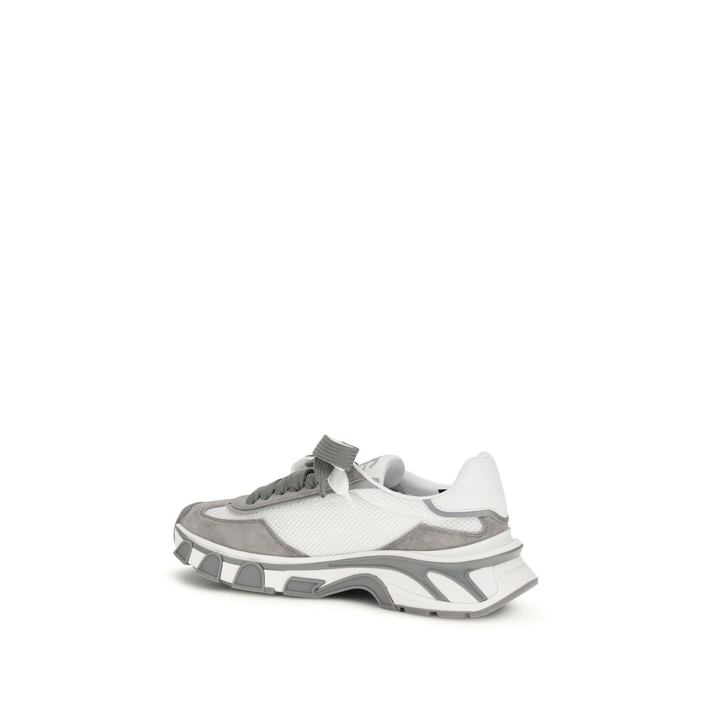 Dolce & Gabbana Calf Leather Sneakers in Gray