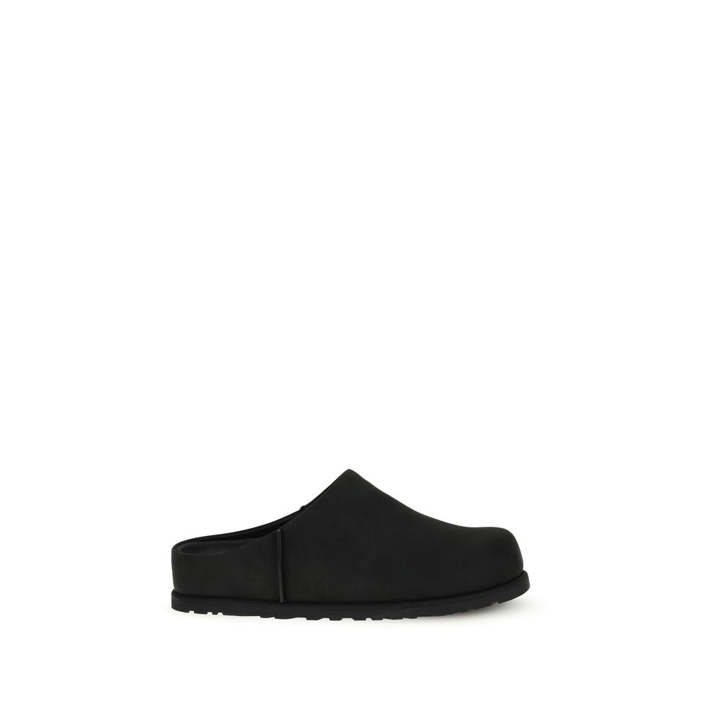 UGG Calf Leather Mules in Black