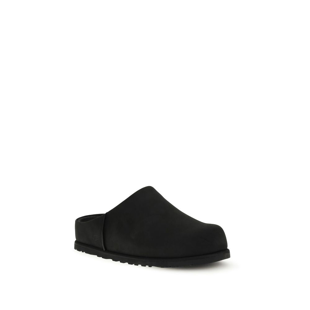 UGG Calf Leather Mules in Black