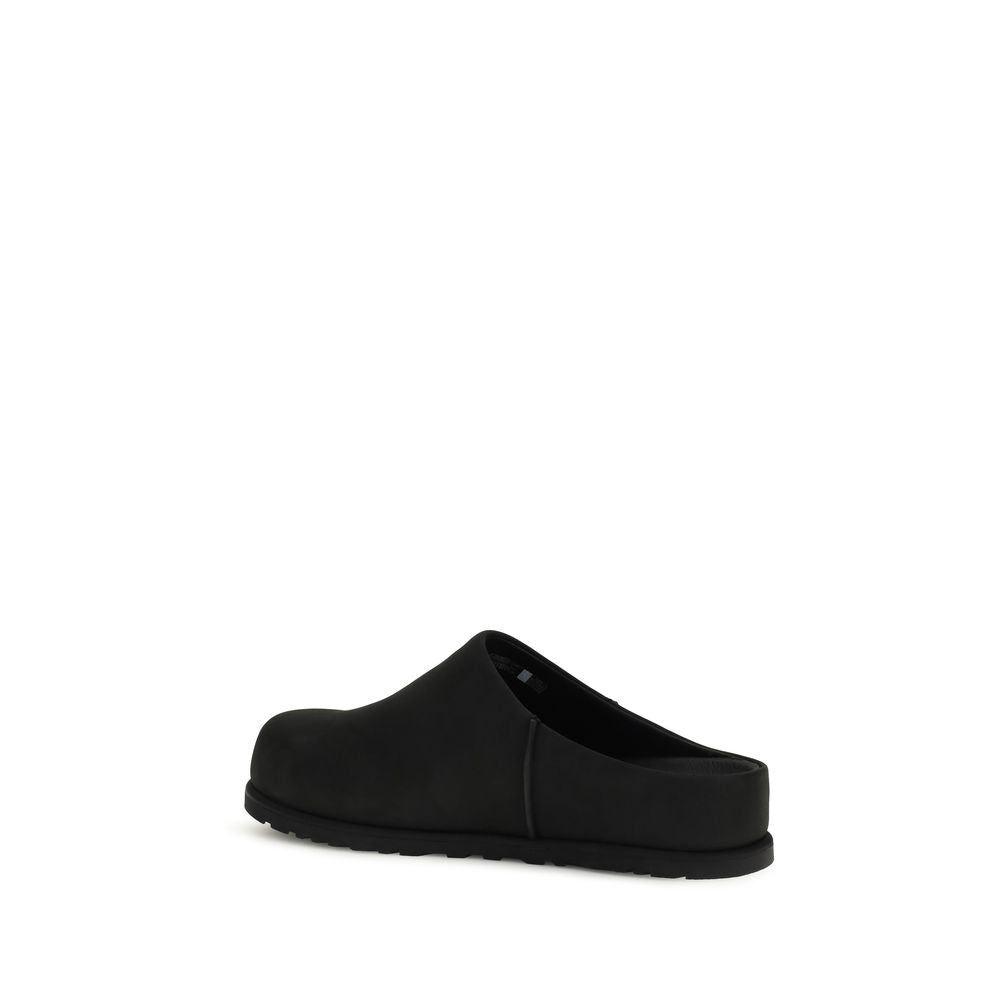 UGG Calf Leather Mules in Black