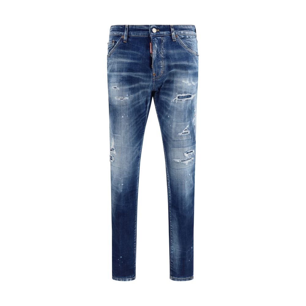 Dsquared2 Cotton Denim Stretch Canvas Blend Jeans mens luxury fashion - Mens Edit