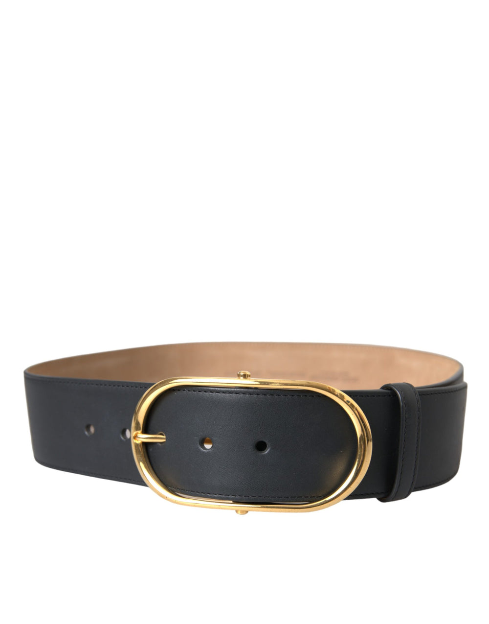 Dolce & Gabbana Calf Leather Belt in Black