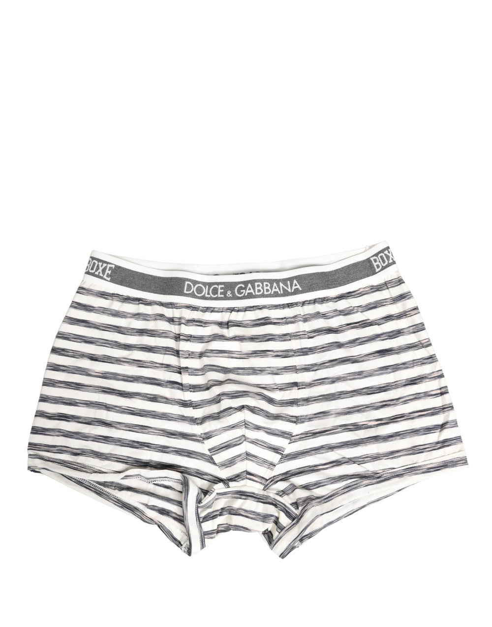 Dolce & Gabbana Striped Boxer Shorts in Grey and White