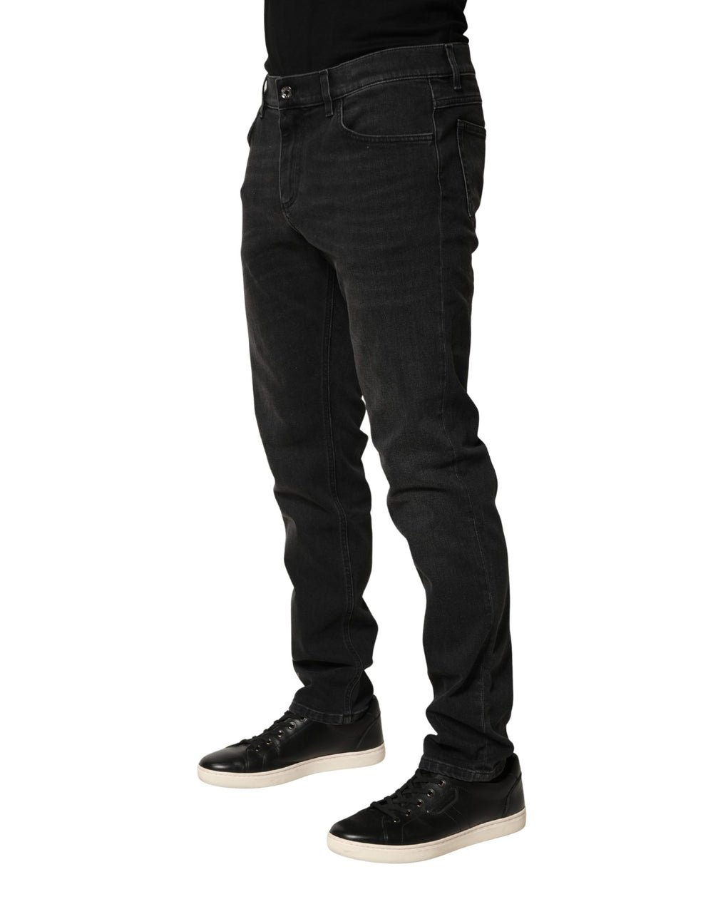 Dolce & Gabbana Cotton Stretch Skinny Jeans in Black
