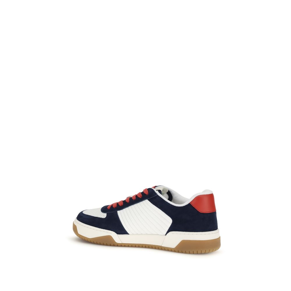 Valentino Garavani Calf Leather Low-Top Sneakers in Multicolour