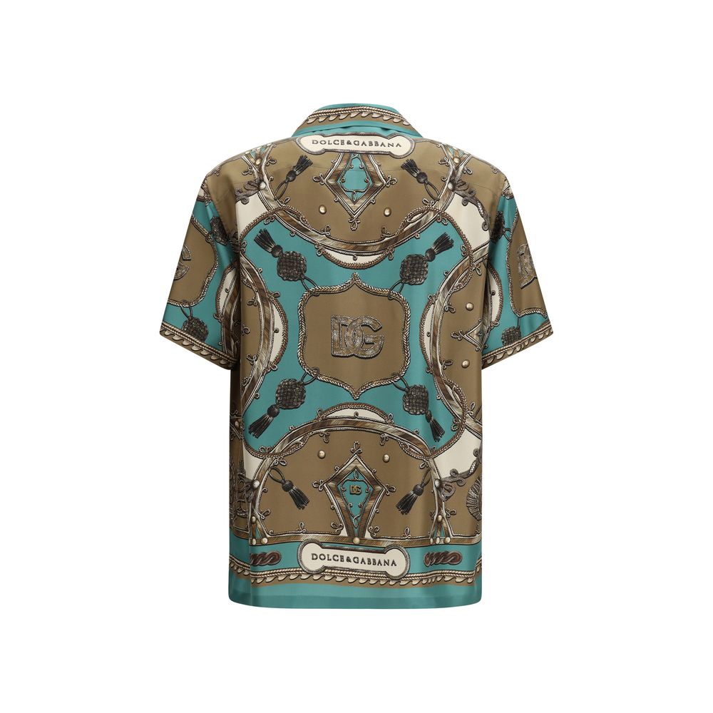 Dolce & Gabbana 100% Silk Hawaii Shirt in Multicolor