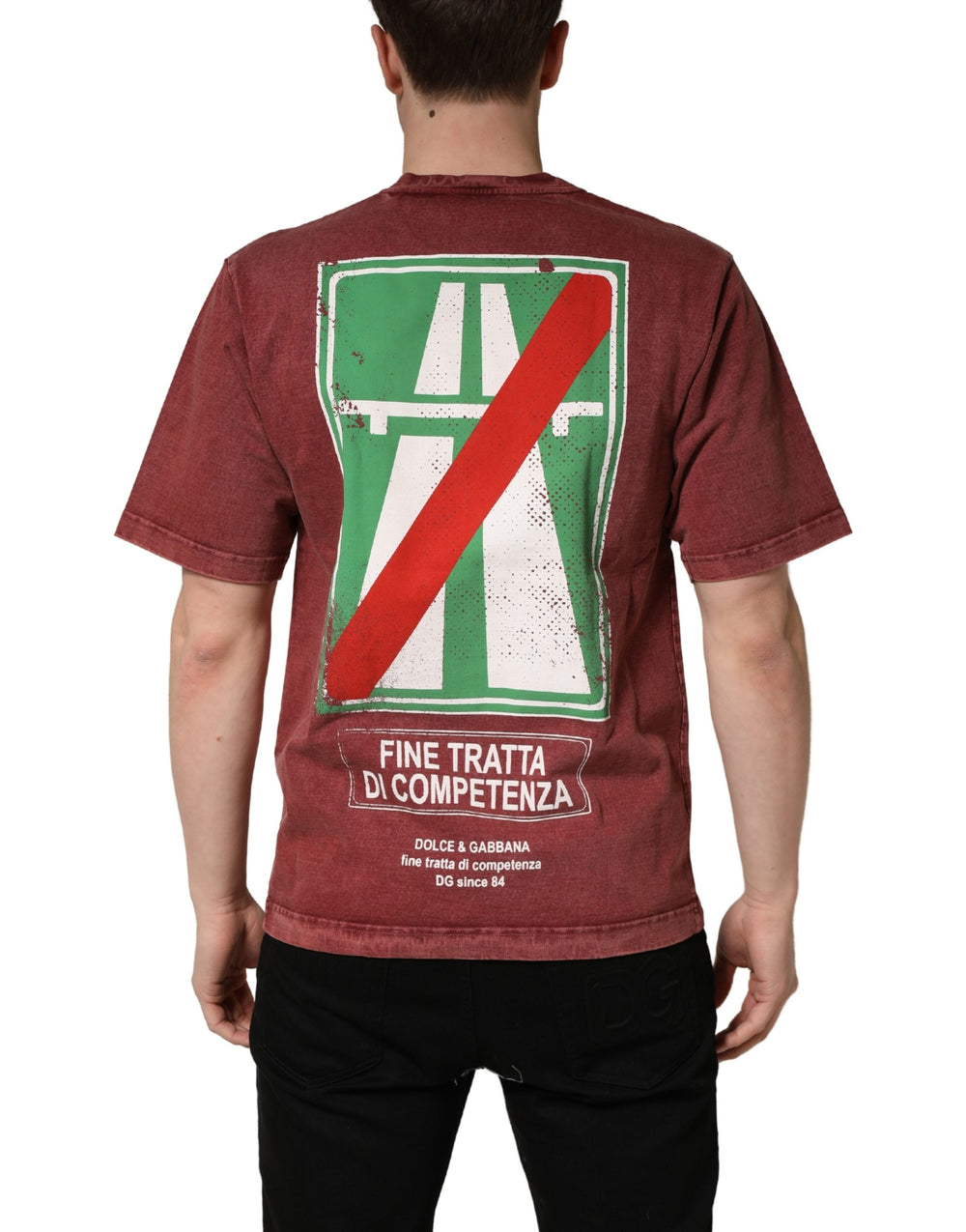 Dolce & Gabbana Cotton T-shirt in Maroon