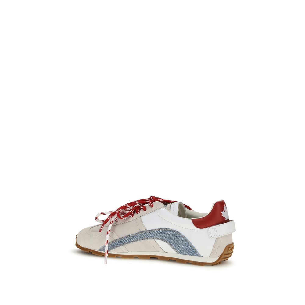 Dsquared² Bos Taurus Calfskin Low-Top Sneakers in Multicolour