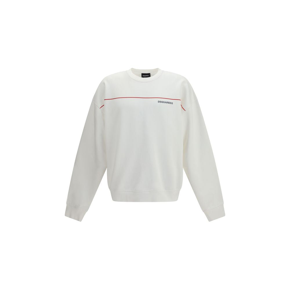 Dsquared² Graphic Cotton Jersey Sweatshirt in White