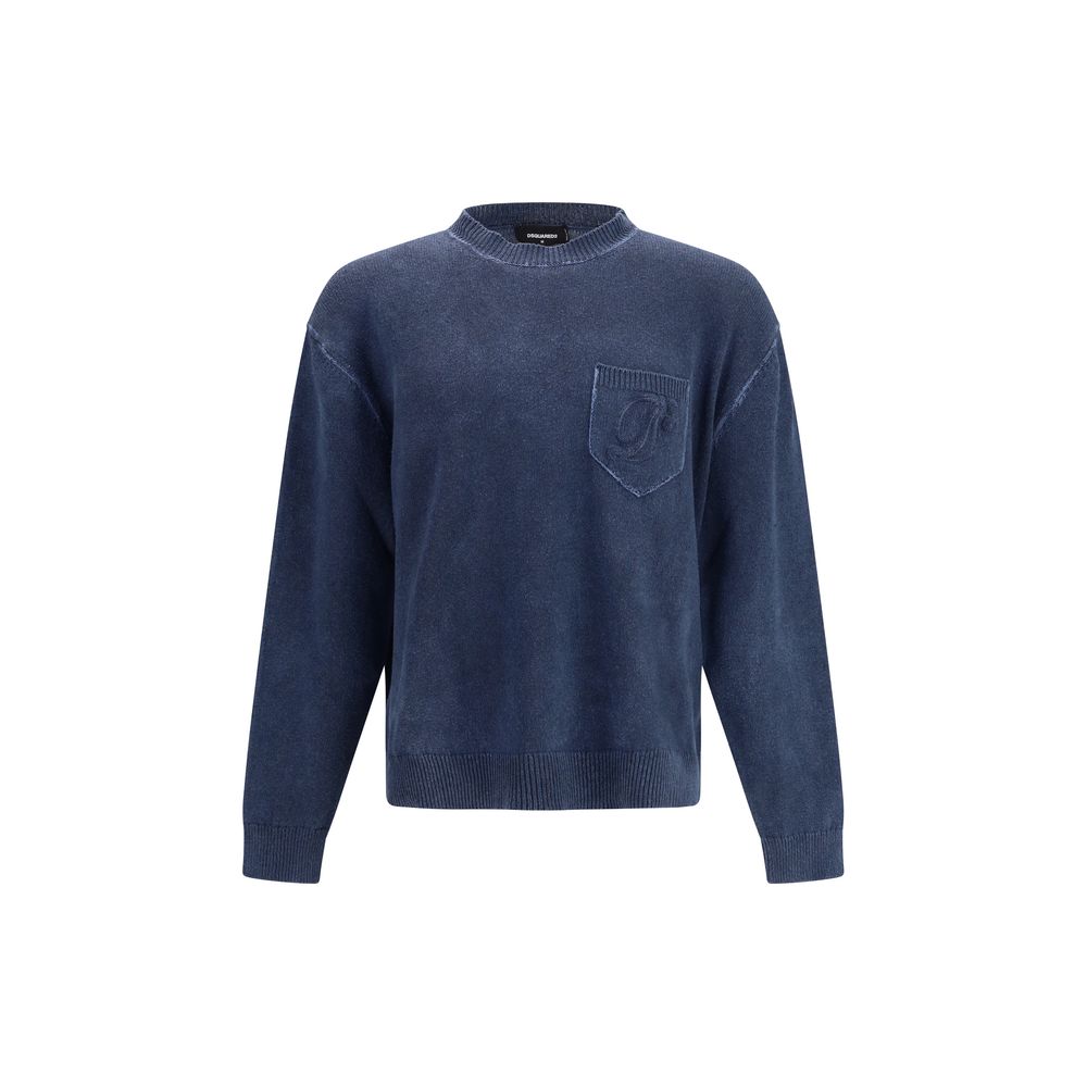Dsquared² Cotton-Blend Sweatshirt in Blue
