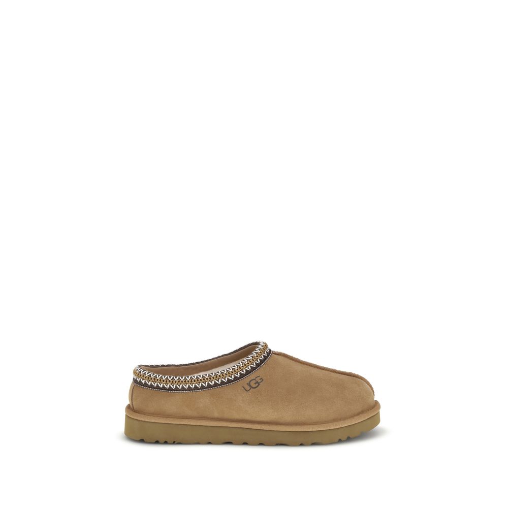 UGG Tasman II Suede Mules in Beige