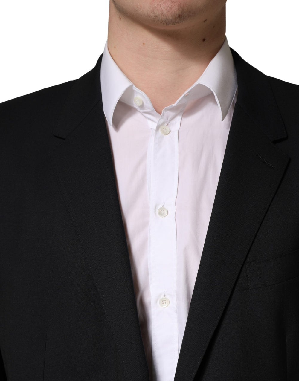 Dolce & Gabbana Virgin Wool Blazer in Dark Blue