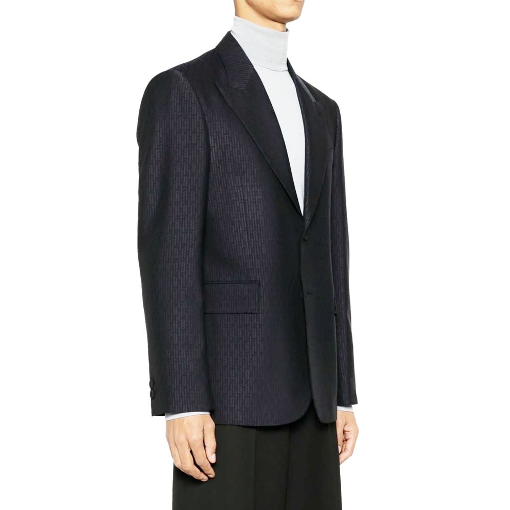 Fendi Wool-Blend Gabardine Blazer in Blue