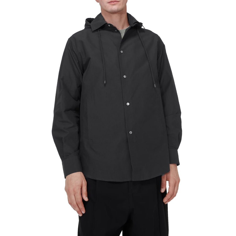 Loewe Cotton Shell Jacket in Allover Jacquard Black