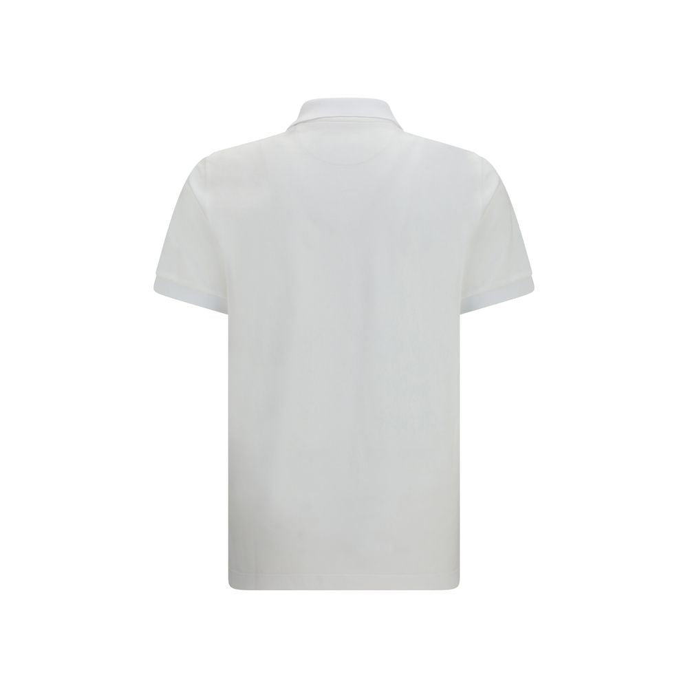 Fendi Cotton Piqué Polo Shirt in White