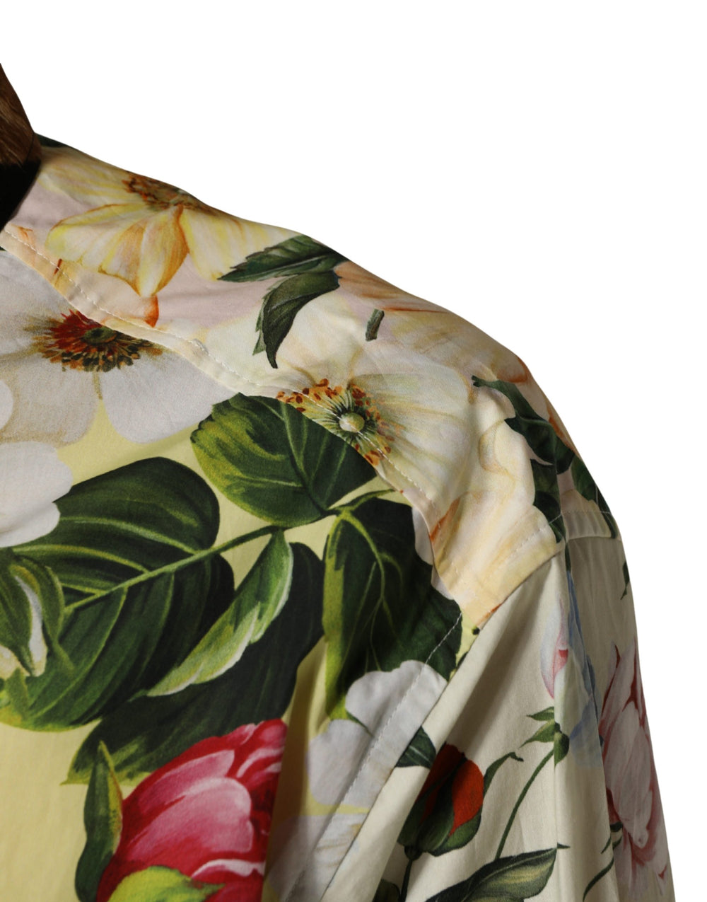 Dolce & Gabbana Floral Animal Print Collared Shirt in Multicolor