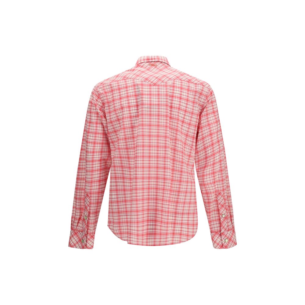 Versace Cotton Checkered Shirt in Multicolour