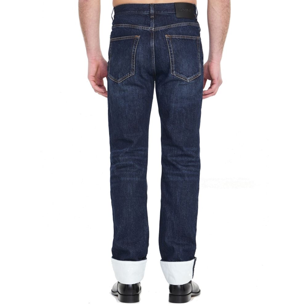 Loewe Cotton Straight-Leg Jeans in Blue