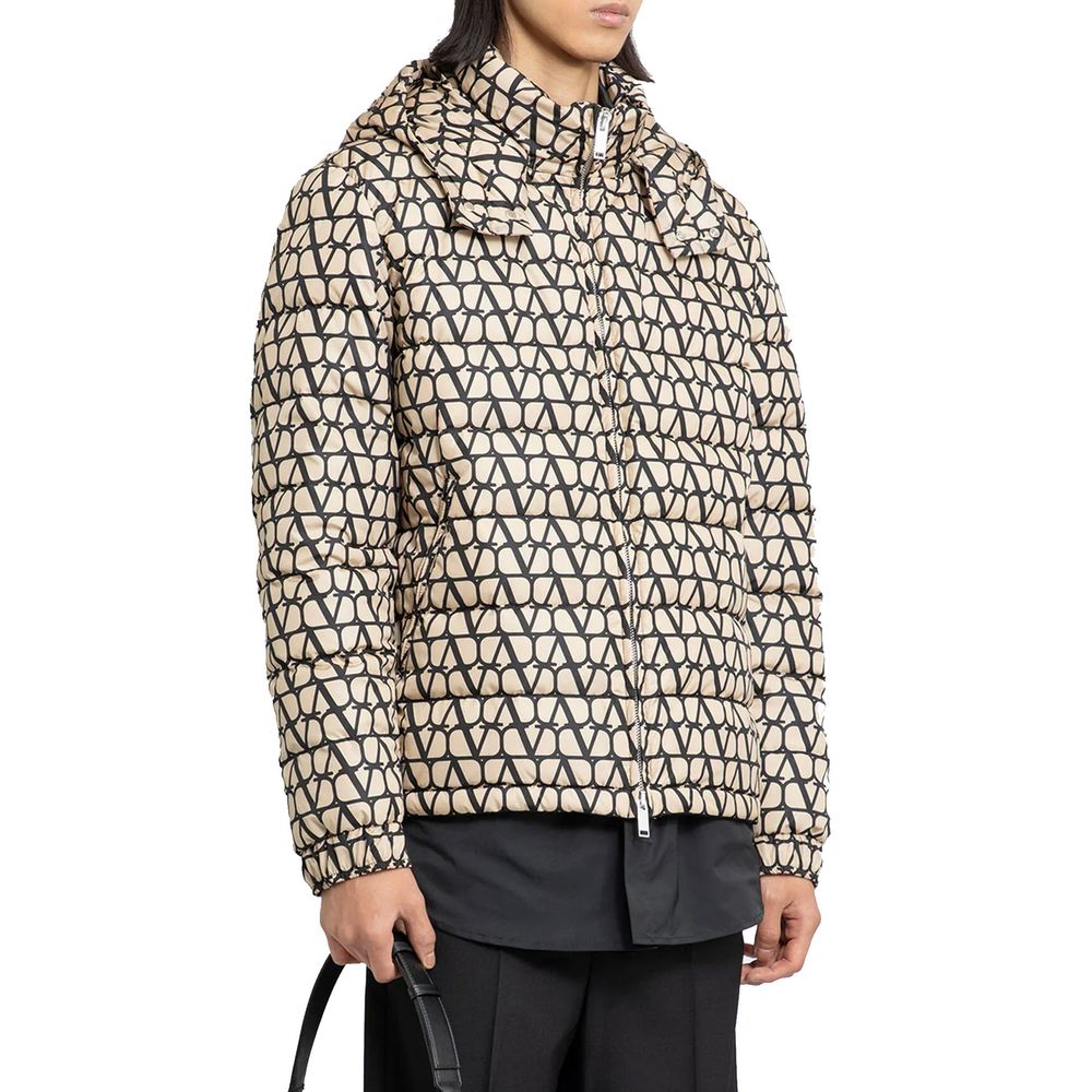 Valentino Garavani Down Puffer Coat in Beige