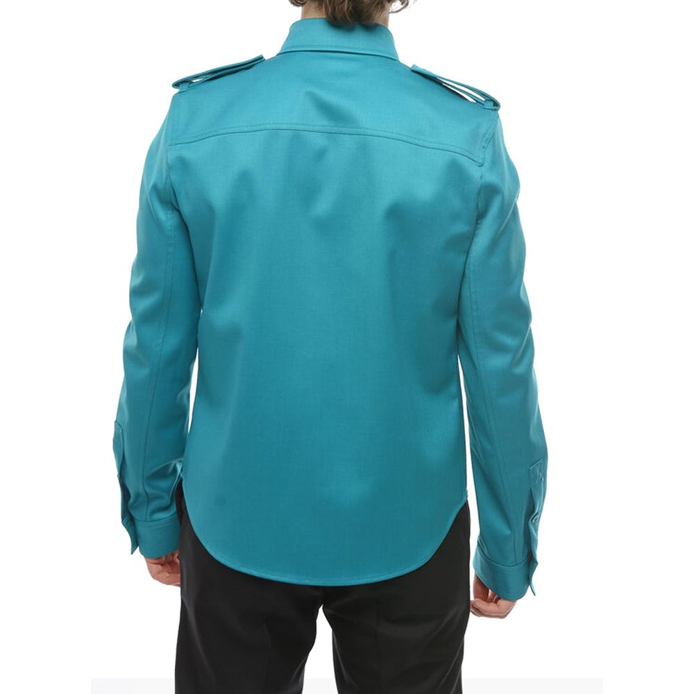 Bottega Veneta Δίχρωμο Πουκάμισο από Μαλλί