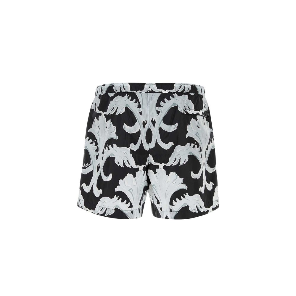 Valentino 100% Polyamide Drawstring Shorts in Black