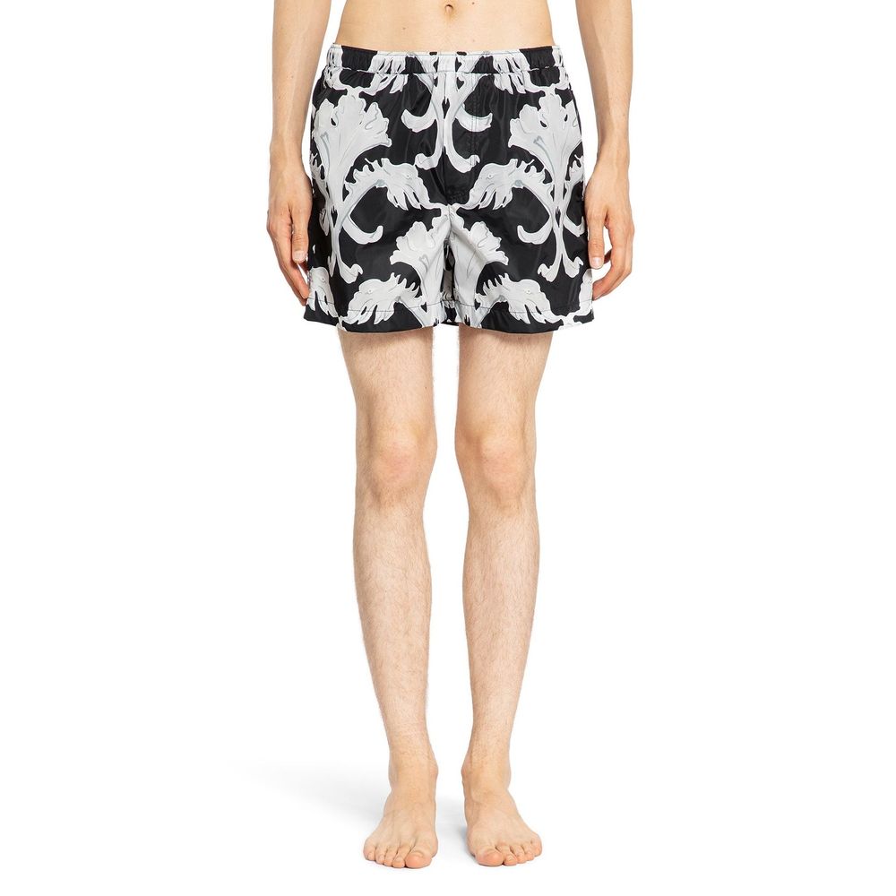 Valentino 100% Polyamide Drawstring Shorts in Black