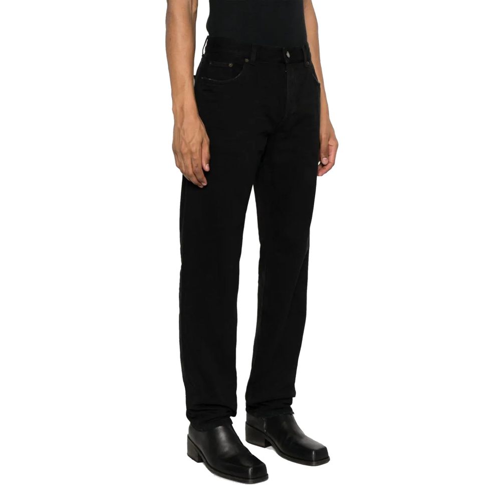 Saint Laurent Βαμβακερά Straight-Leg Jeans σε Μαύρο
