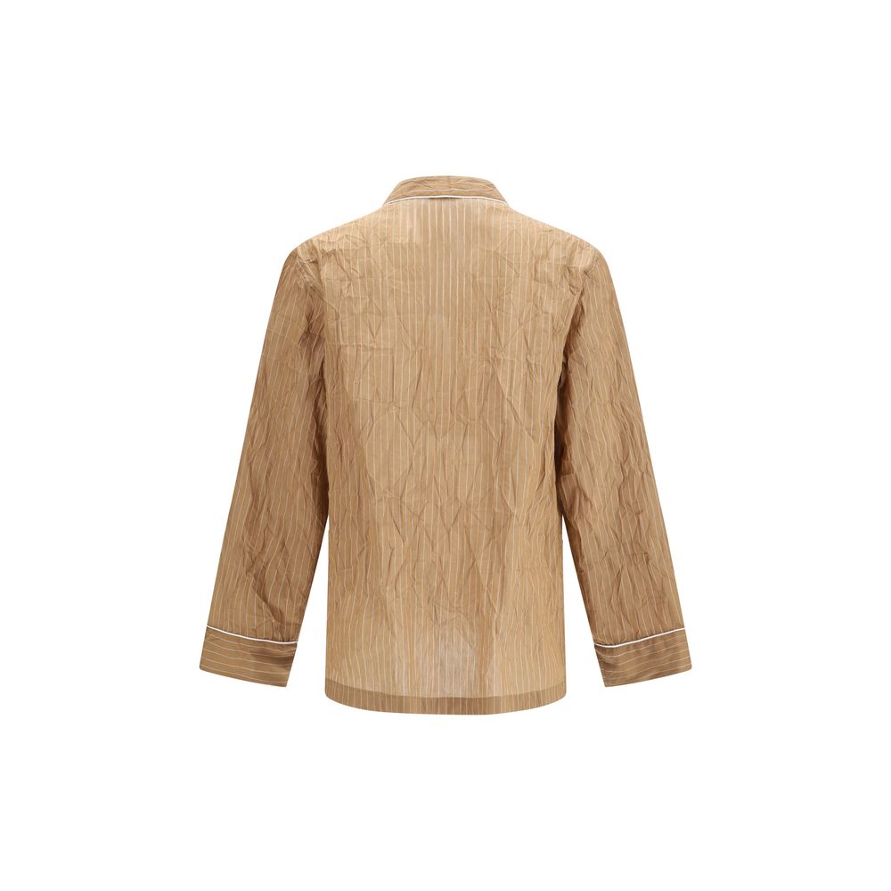 Beige Linen Top Sleepwear