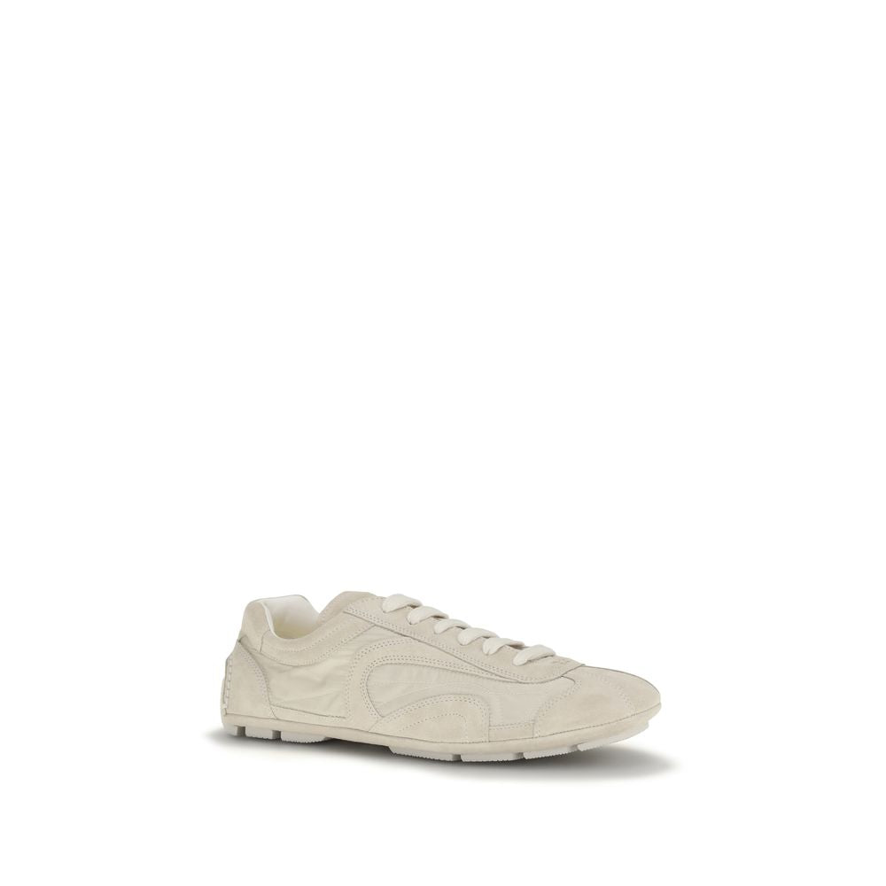 Prada Calf Leather Sneakers in Beige