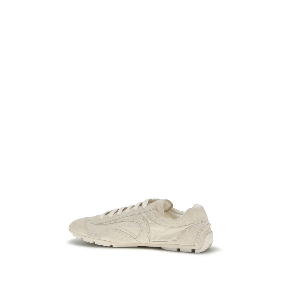 Prada Calf Leather Sneakers in Beige