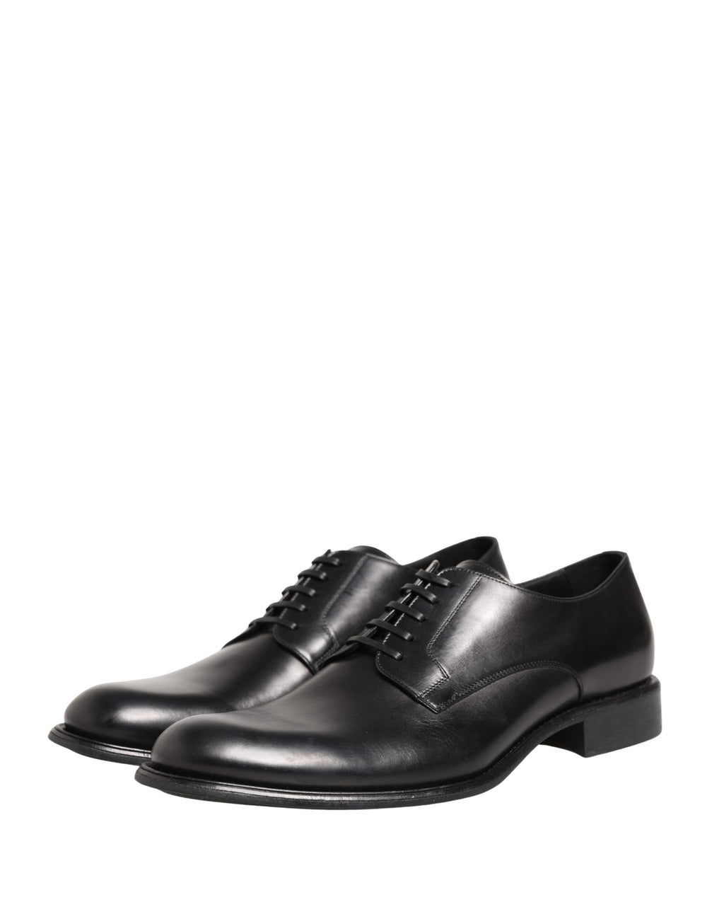 Dolce & Gabbana Calfskin Leather Derby Shoes in Black