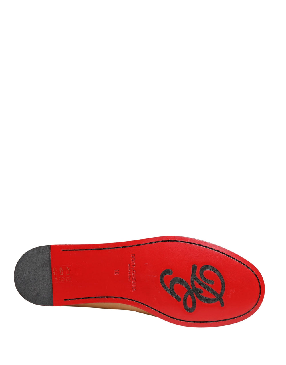 Dolce & Gabbana Leather Tassel Loafers in Beige