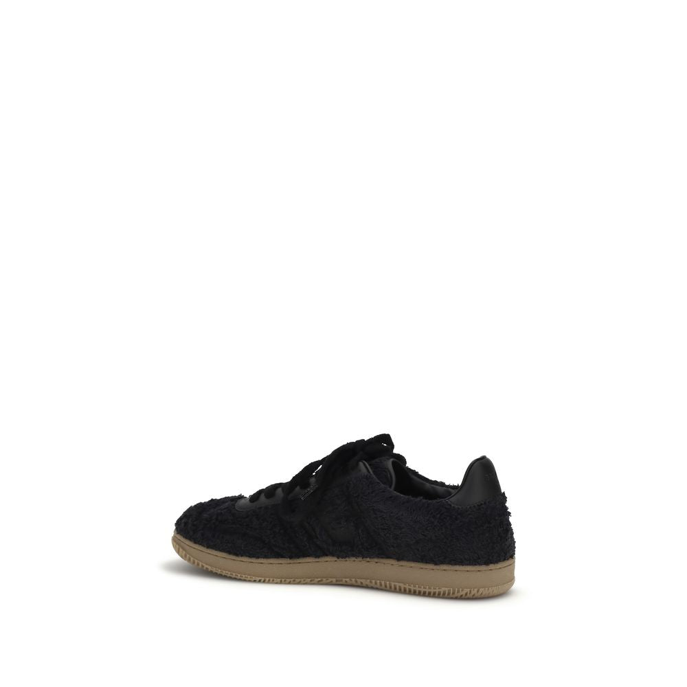 Balmain Suede Low-Top Sneakers in Black