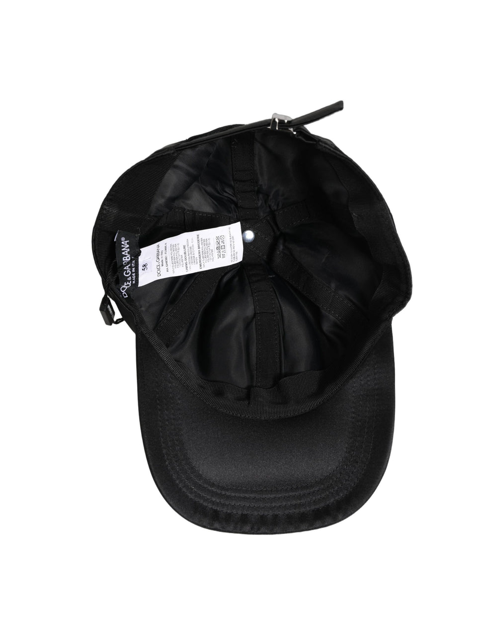 Dolce & Gabbana Black Velvet Baseball Cap with Animal Ears