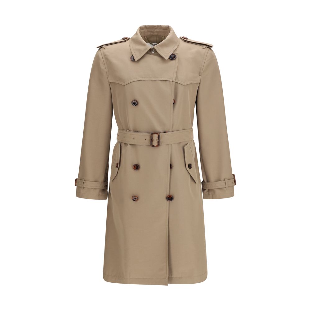 Burberry Silk Trench Coat in Brown