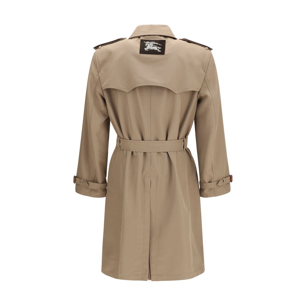 Burberry Silk Trench Coat in Brown