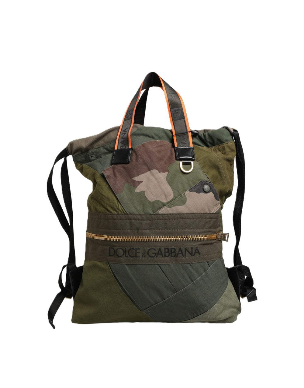 Dolce & Gabbana Patchwork Rucksack in Military Green