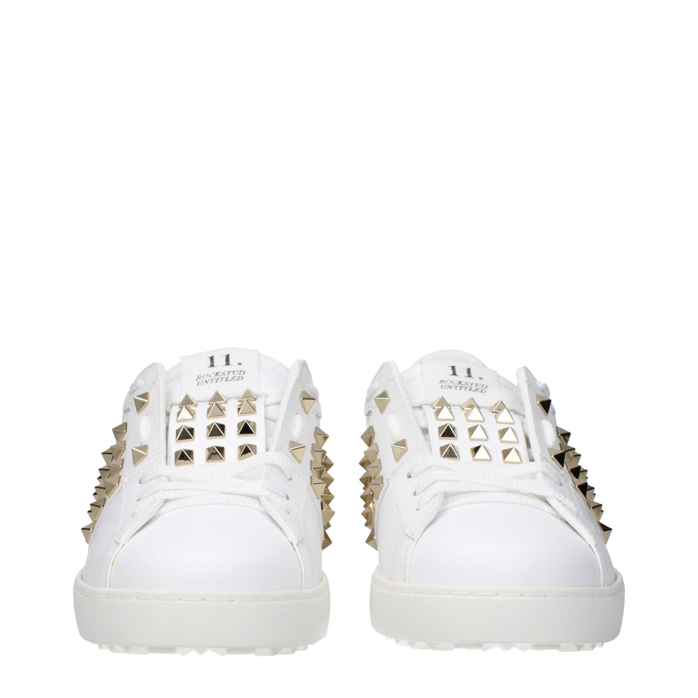 Valentino Garavani Leather Low-Top Sneakers in White