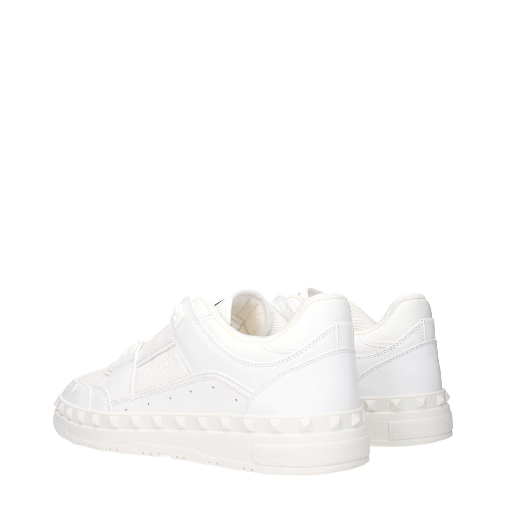 Valentino Garavani Full-Grain Calfskin Leather Sneakers in White