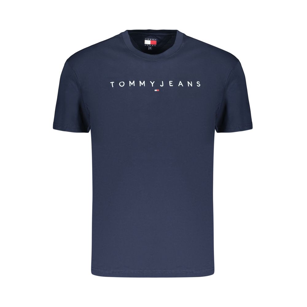 Tommy Hilfiger Μπλε Βαμβακερό T-Shirt