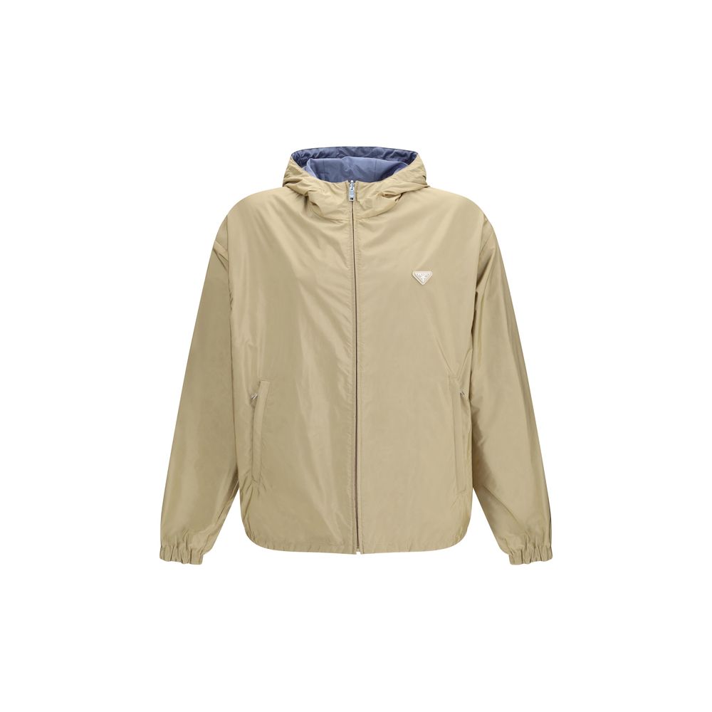 Beige Recycled Polyamide Shell Jacket mens luxury fashion - Mens Edit