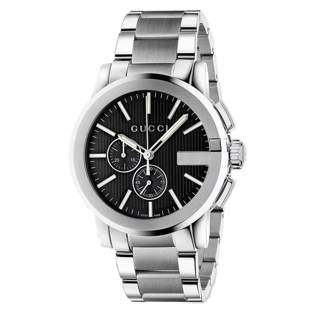 Gucci Stainless Steel Chronograph Dress Watch in Grey