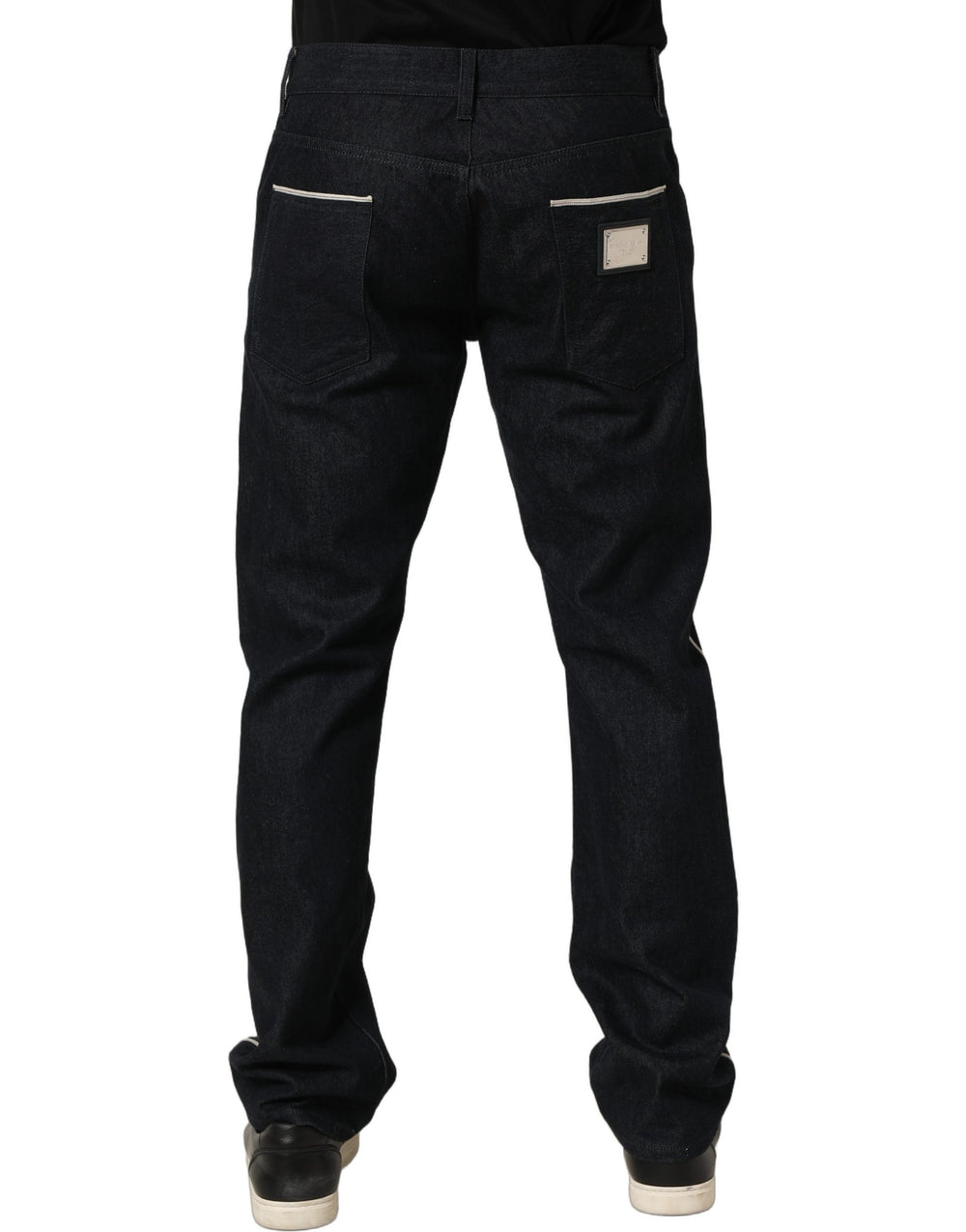 Dolce & Gabbana 100% Cotton Straight-Leg Jeans in Black