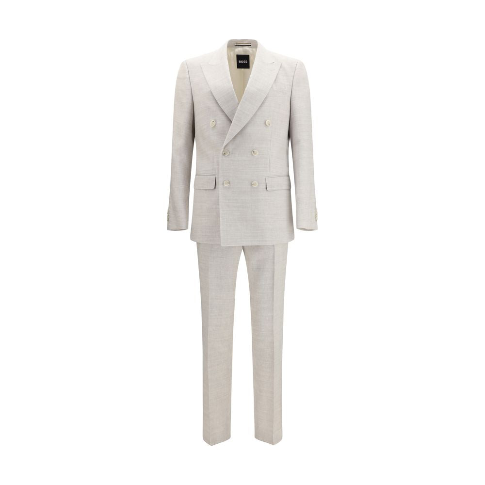 Gray Linen Two-Piece Suit mens luxury fashion - Mens Edit