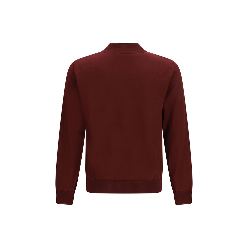 Valentino Polo από 100% Merino Μαλλί σε Μπορντώ